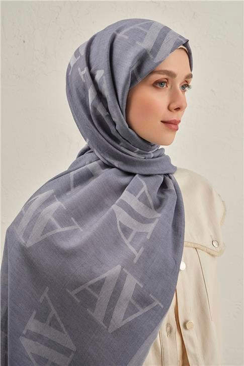 Armine Woolair Harf Monogram Şal 2 26