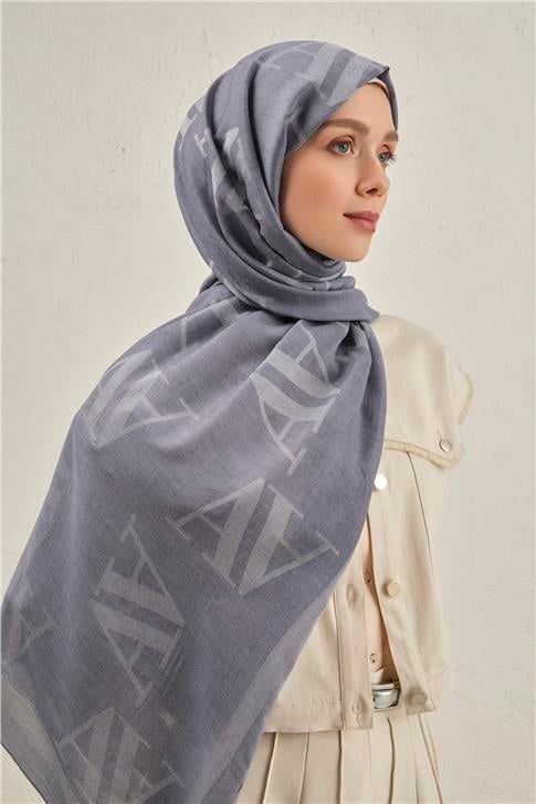 Armine Woolair Harf Monogram Şal 2 26