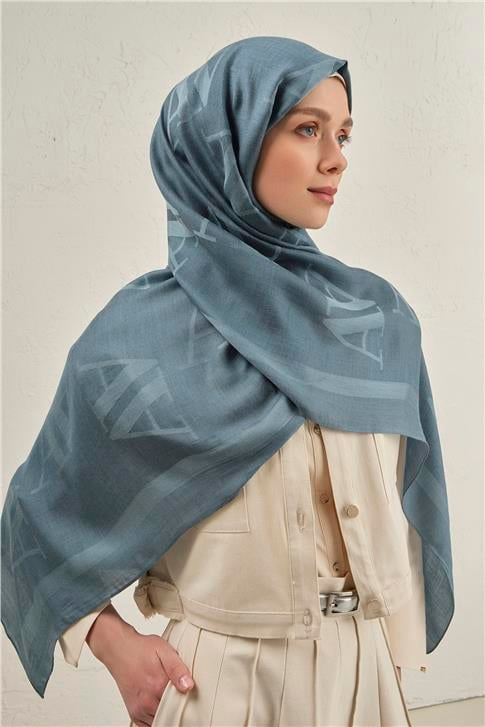 Armine Woolair Harf Monogram Şal 2 27