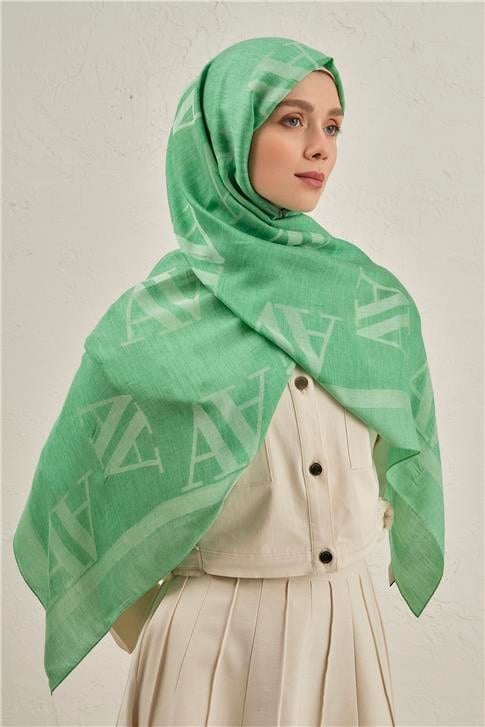 Armine Woolair Harf Monogram Şal 2 48