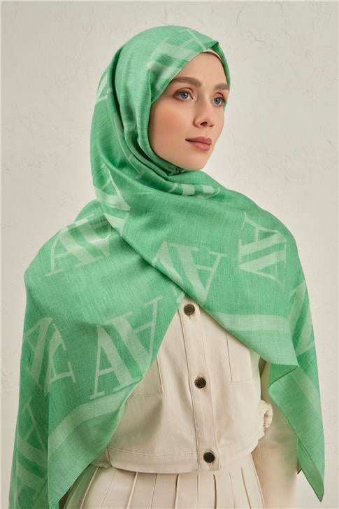 Armine Woolair Harf Monogram Şal 2 48
