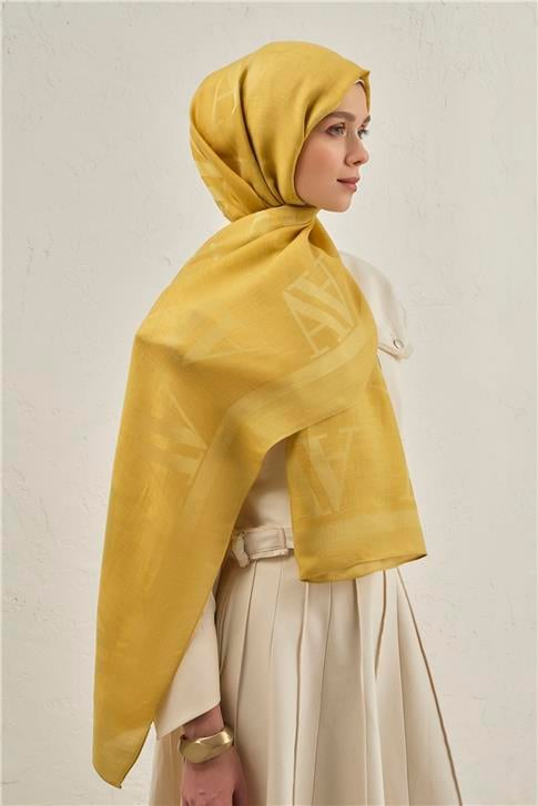 Armine Woolair Harf Monogram Şal 2 71