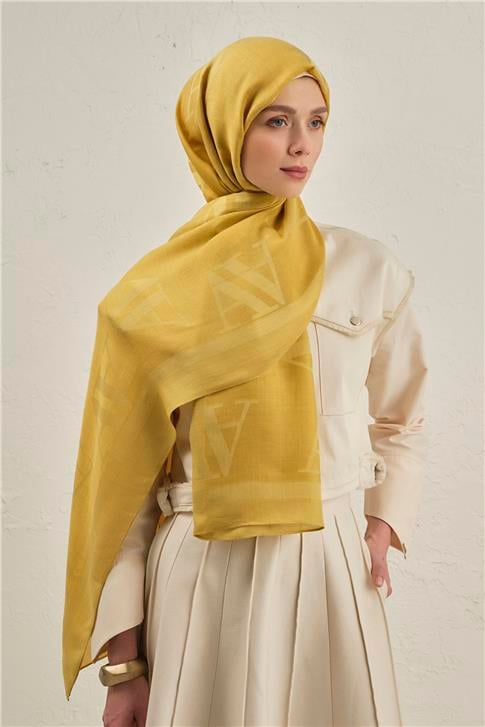 Armine Woolair Harf Monogram Şal 2 71