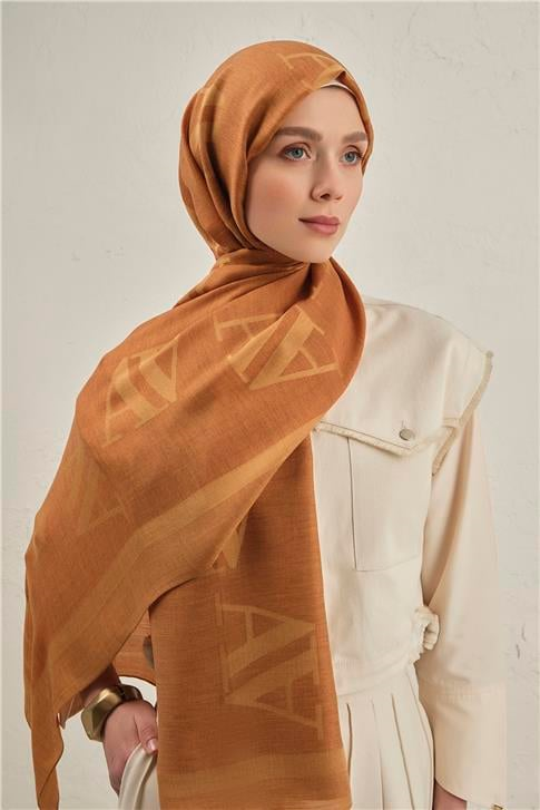 Armine Woolair Harf Monogram Şal 2 72