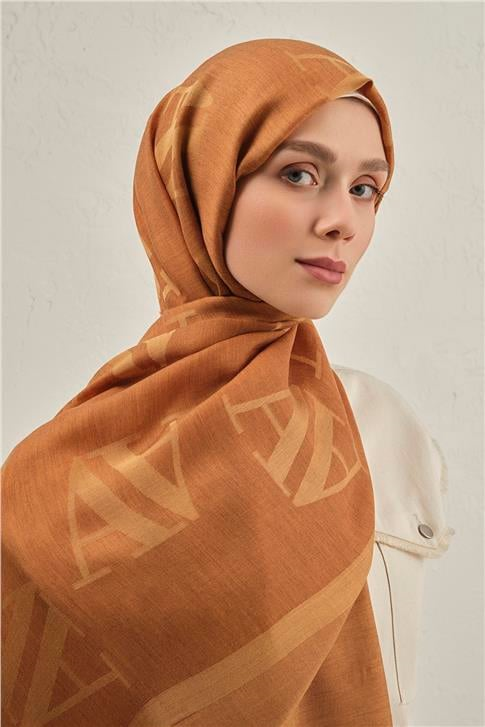 Armine Woolair Harf Monogram Şal 2 72