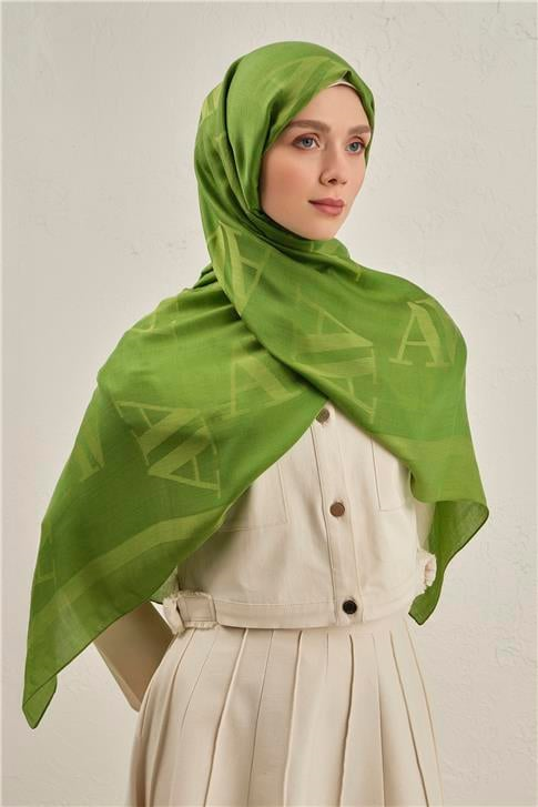 Armine Woolair Harf Monogram Şal 2 73