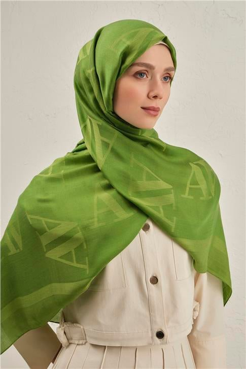 Armine Woolair Harf Monogram Şal 2 73