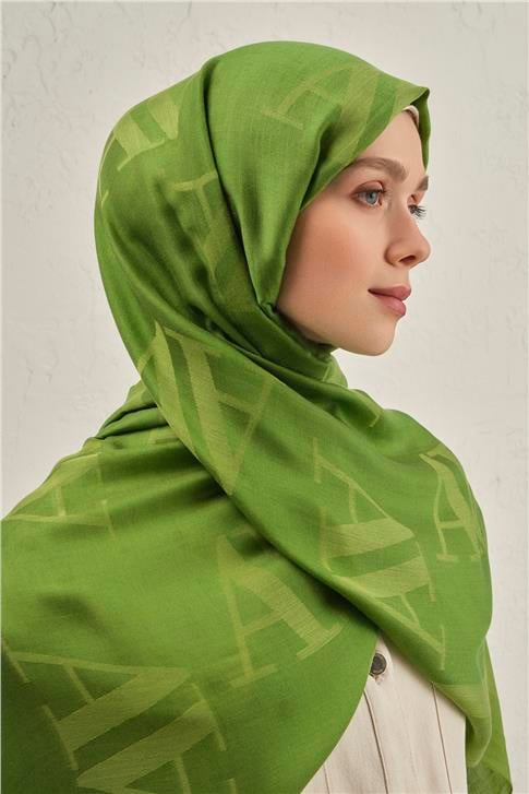Armine Woolair Harf Monogram Şal 2 73