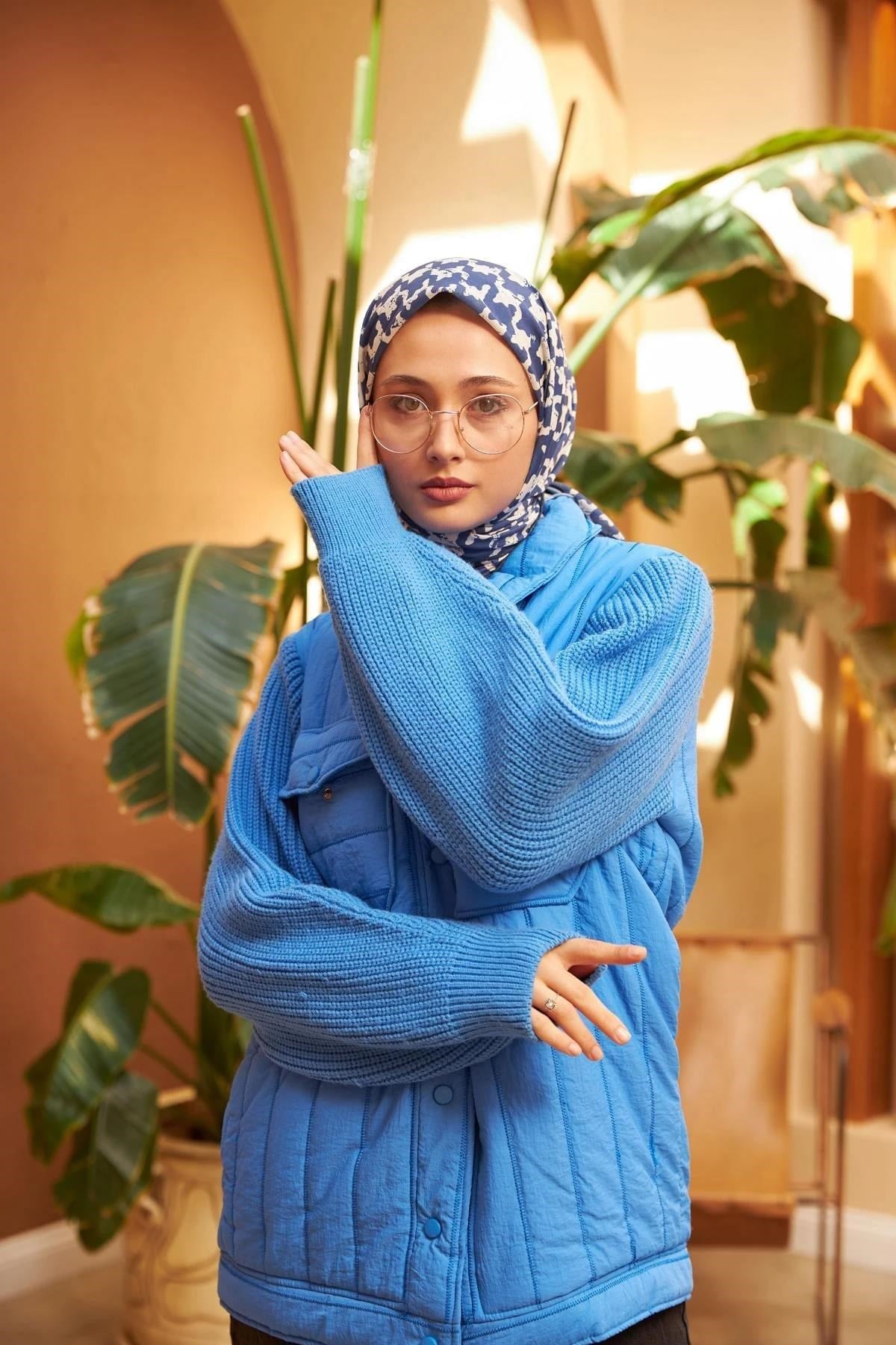 Aura Kazayağı Soft Eşarp Mor 1155-05