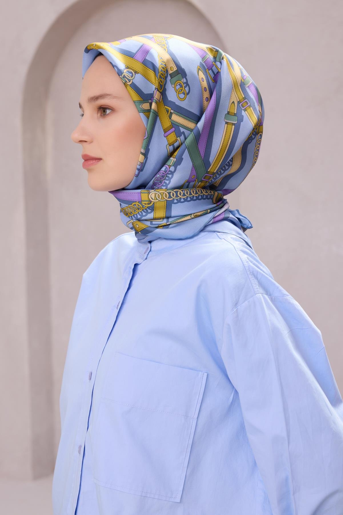 Belli Saf İpek Eşarp 4200-05
