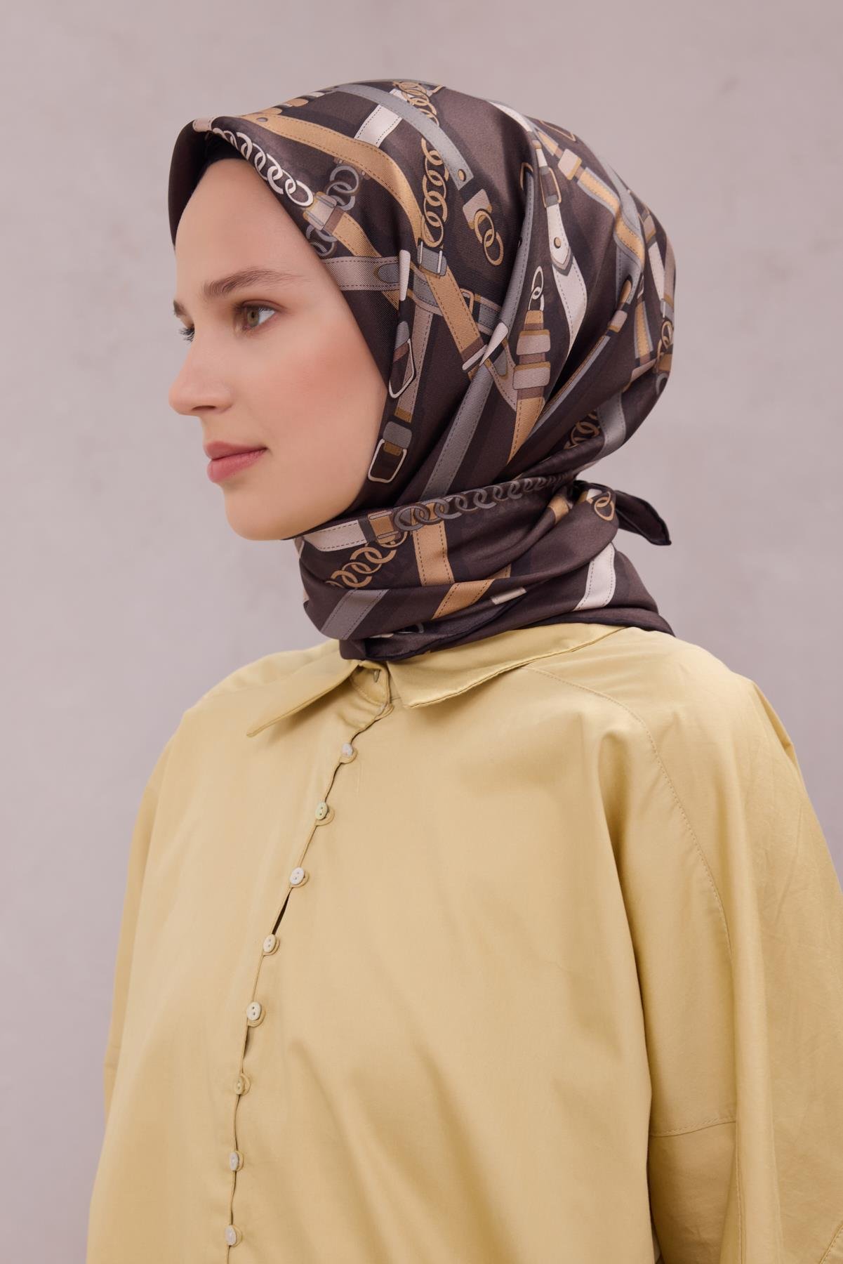 Belli Saf İpek Eşarp 4200-35