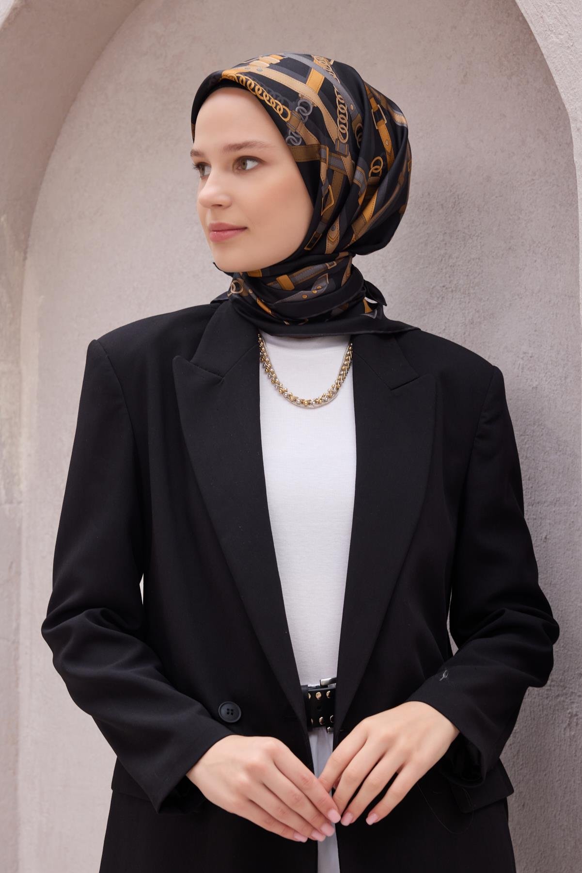 Belli Saf İpek Eşarp 4200-85