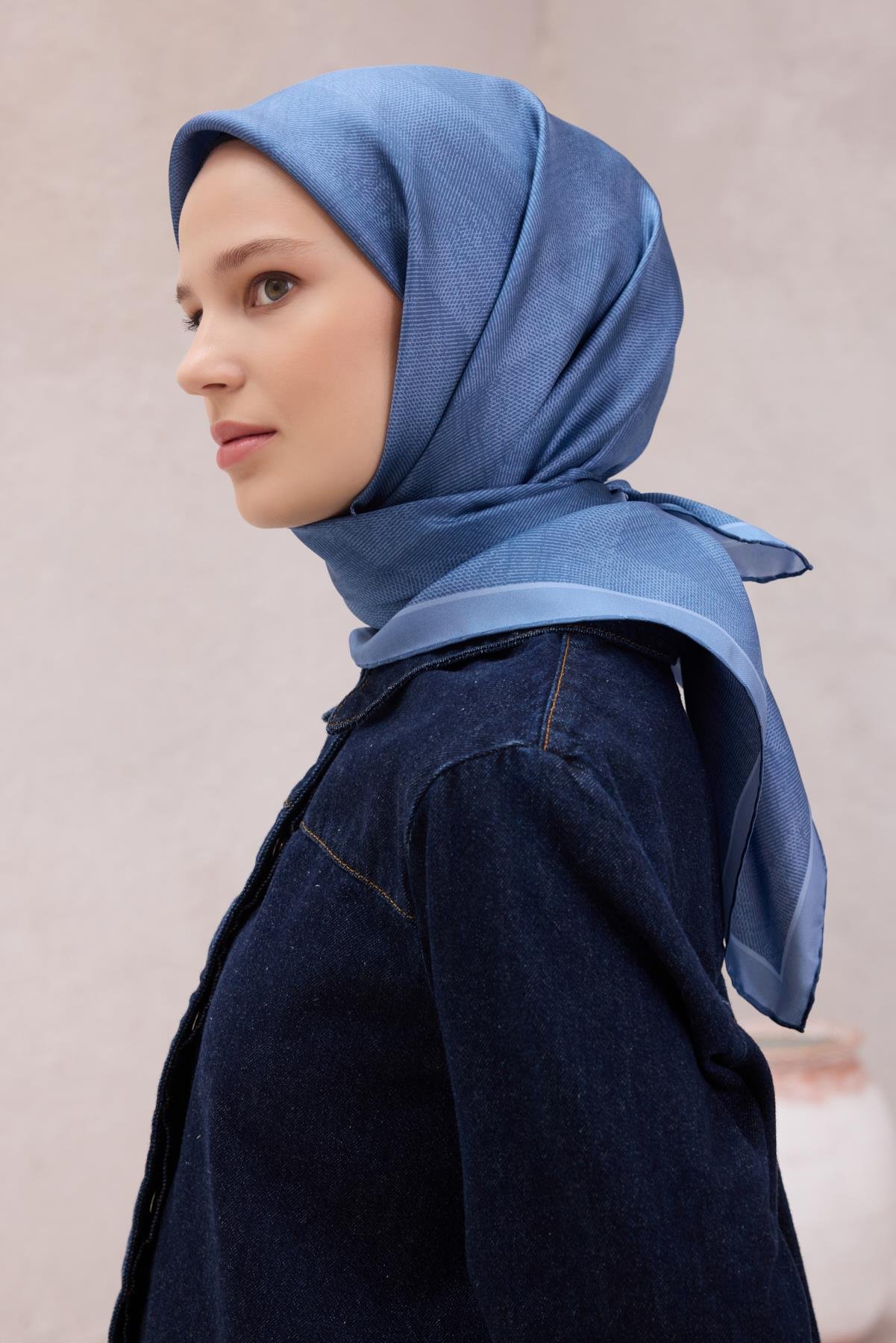 Belli Saf İpek Eşarp 4201-34