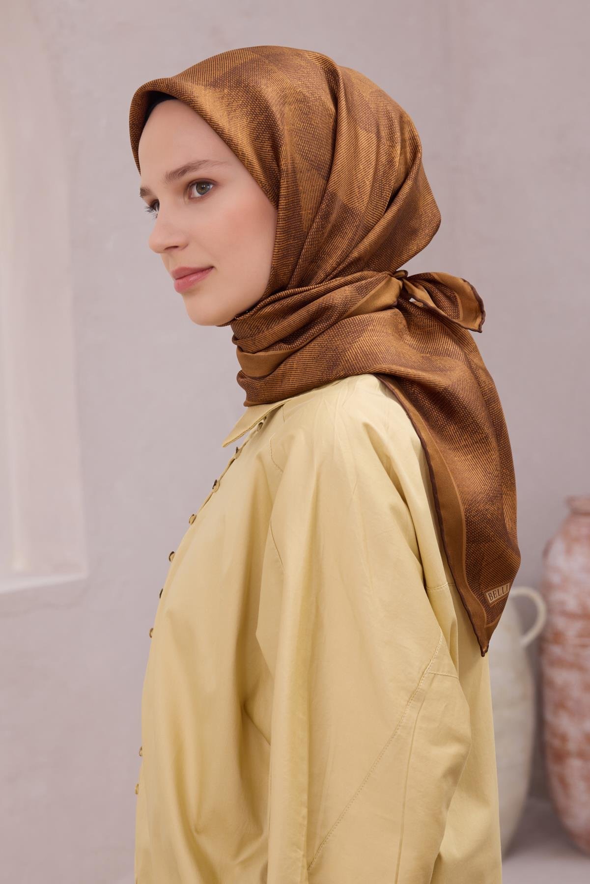 Belli Saf İpek Eşarp 4201-42