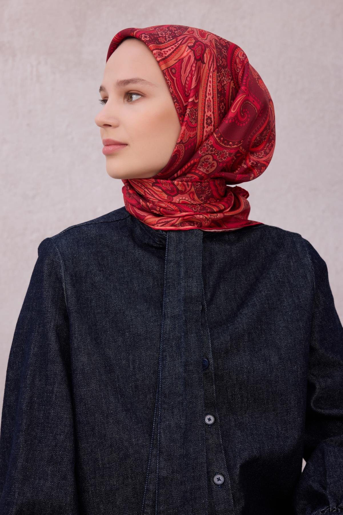 Belli Saf İpek Eşarp 4202-05