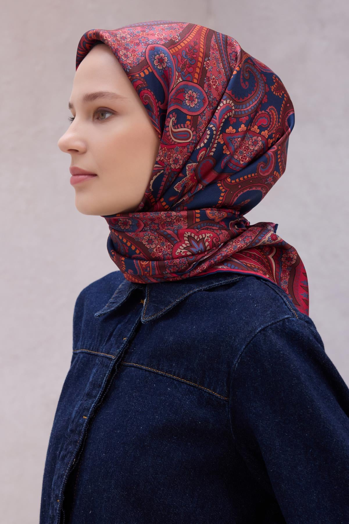 Belli Saf İpek Eşarp 4202-80