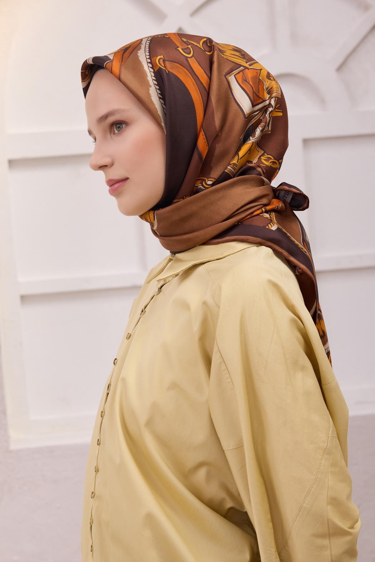 Belli Saf İpek Eşarp 4205-81
