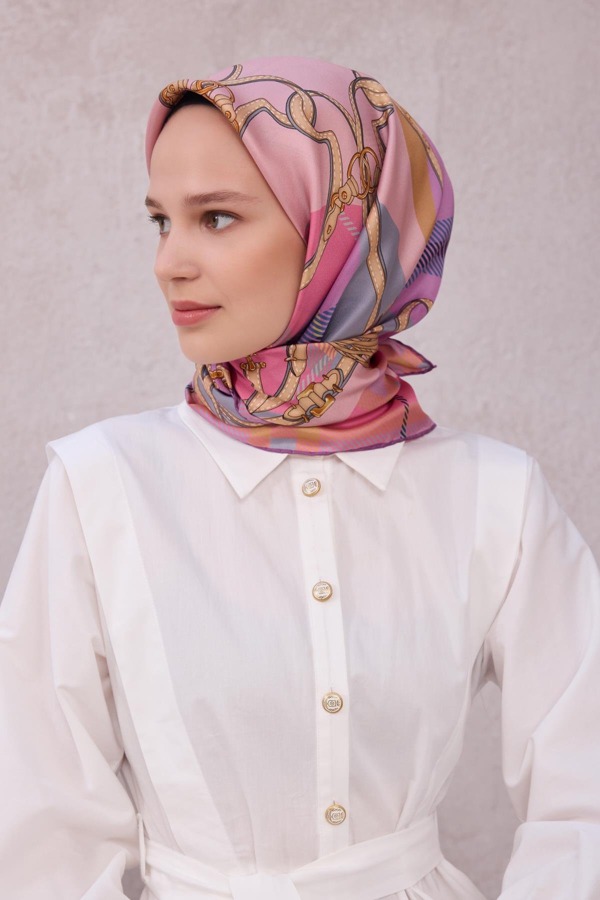 Belli Saf İpek Eşarp 4206-06