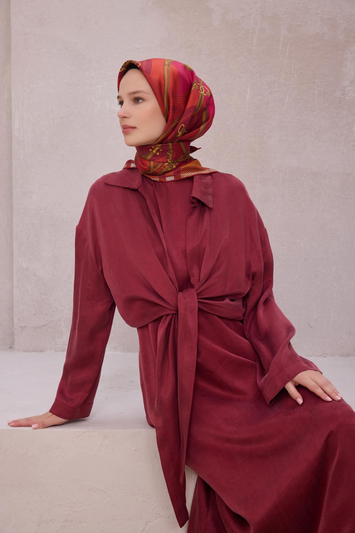 Belli Saf İpek Eşarp 4206-50