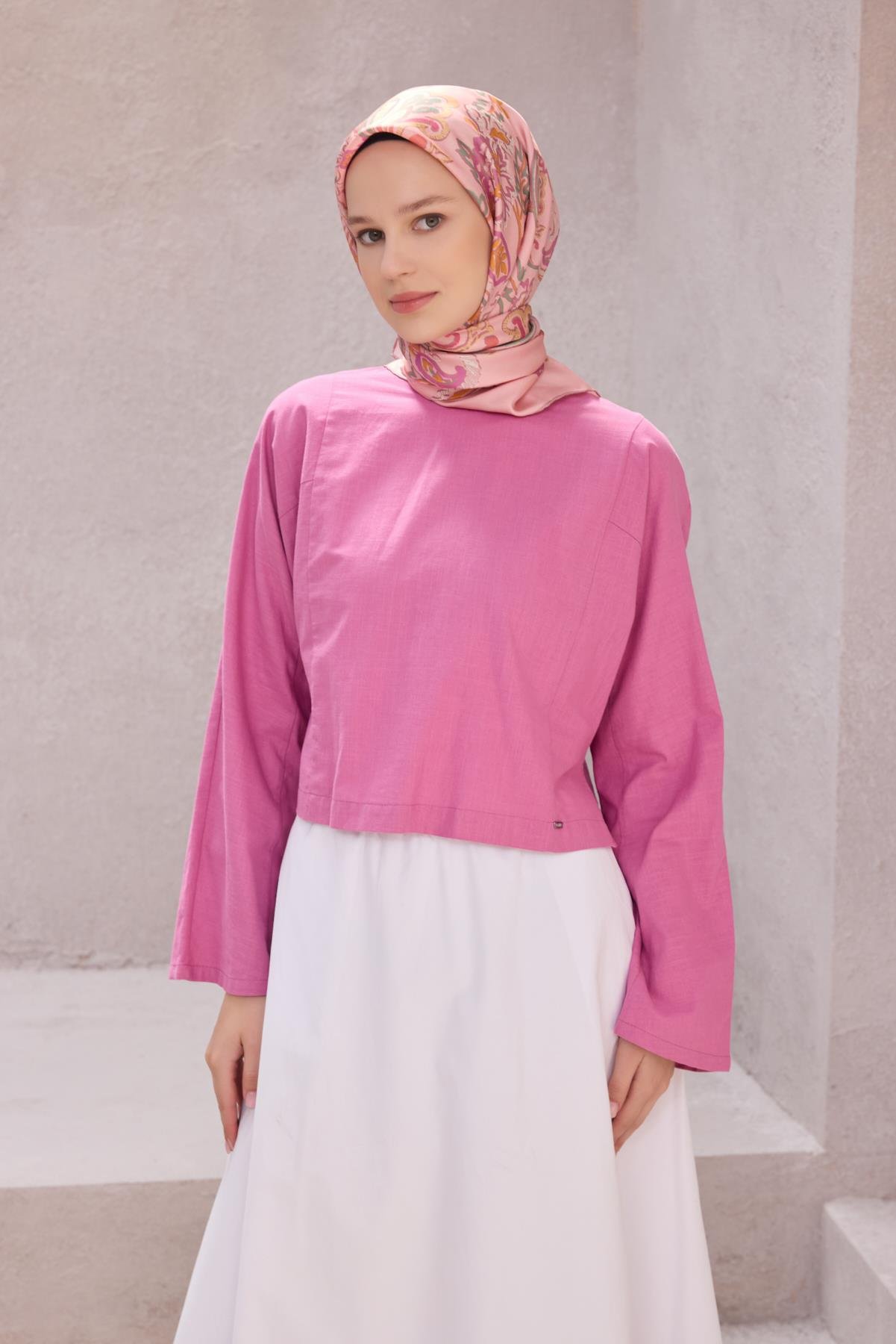Belli Saf İpek Eşarp 4207-14