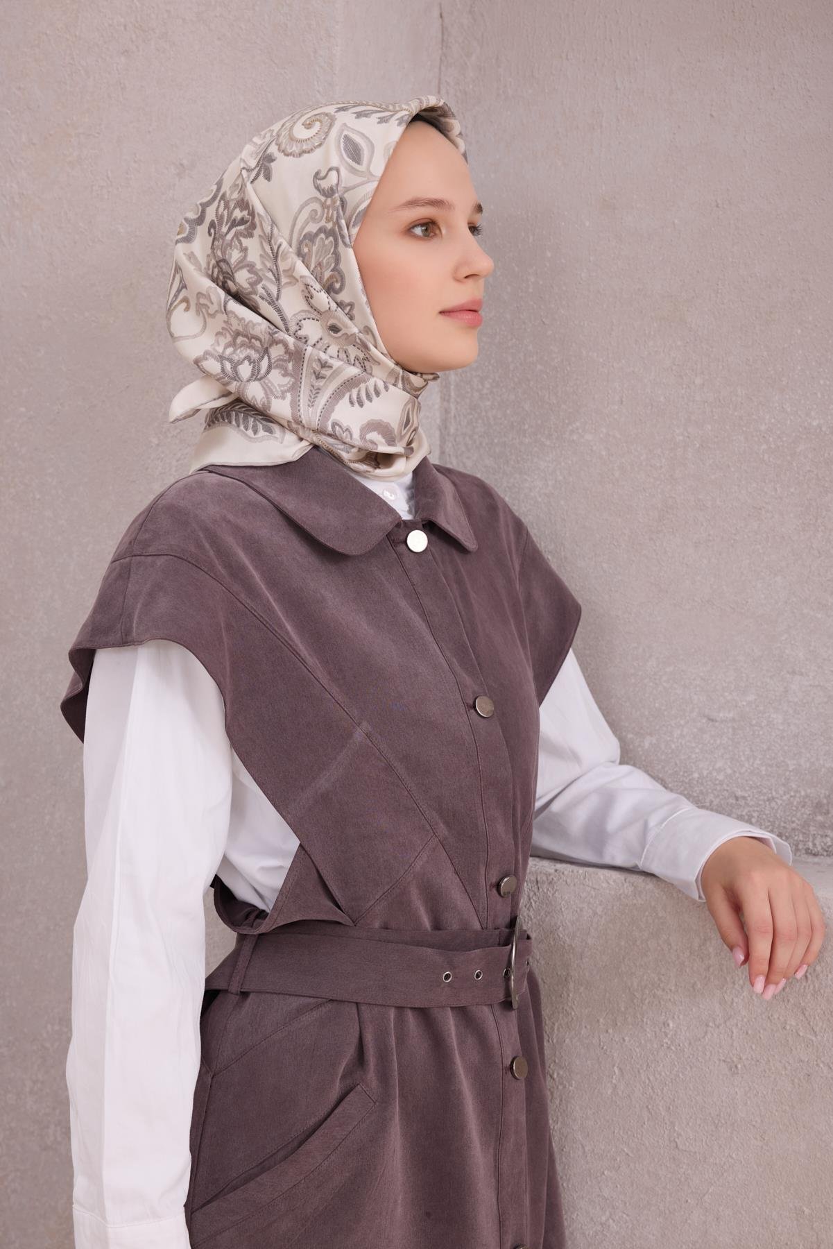 Belli Saf İpek Eşarp 4207-86