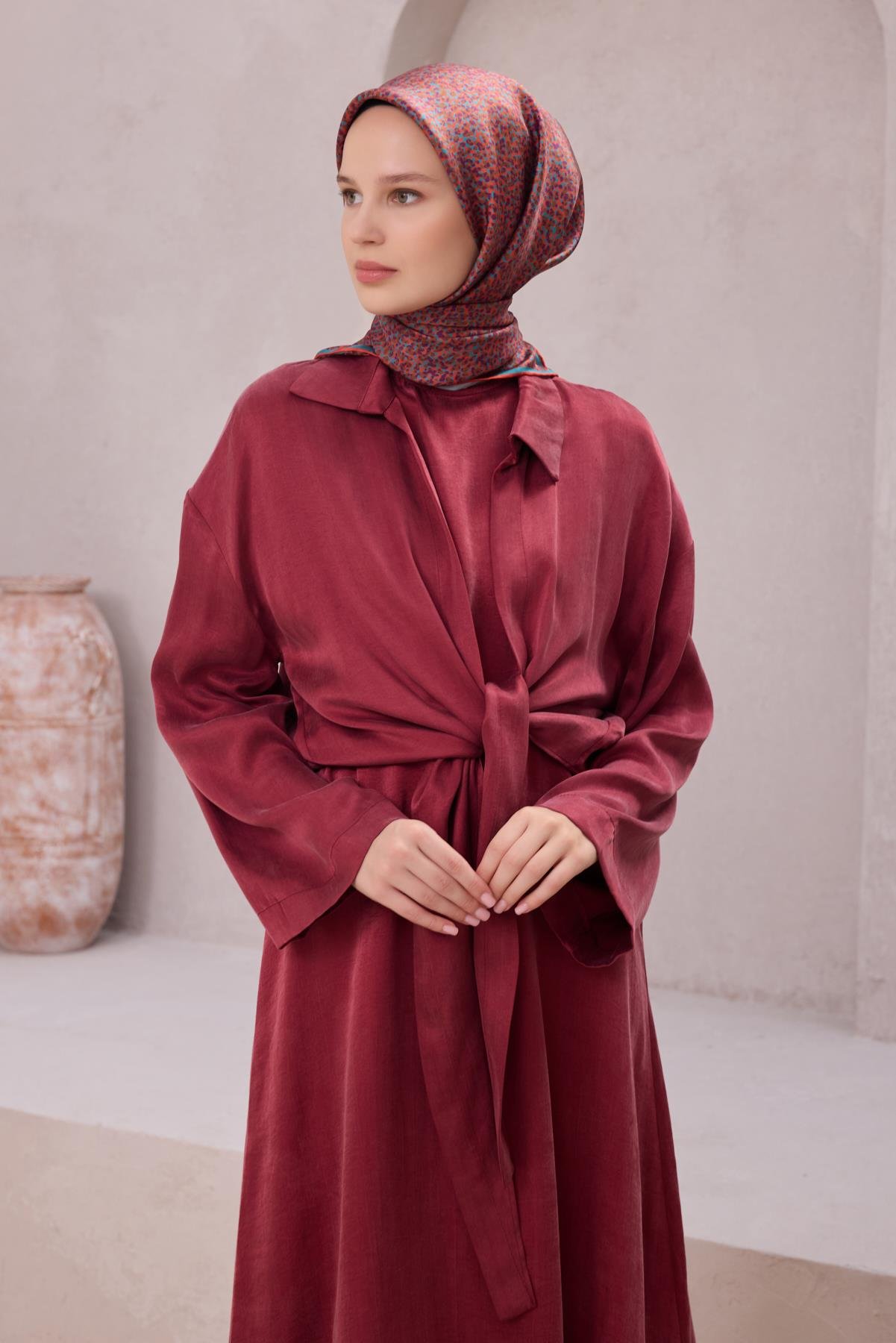 Belli Saf İpek Eşarp 4208-80