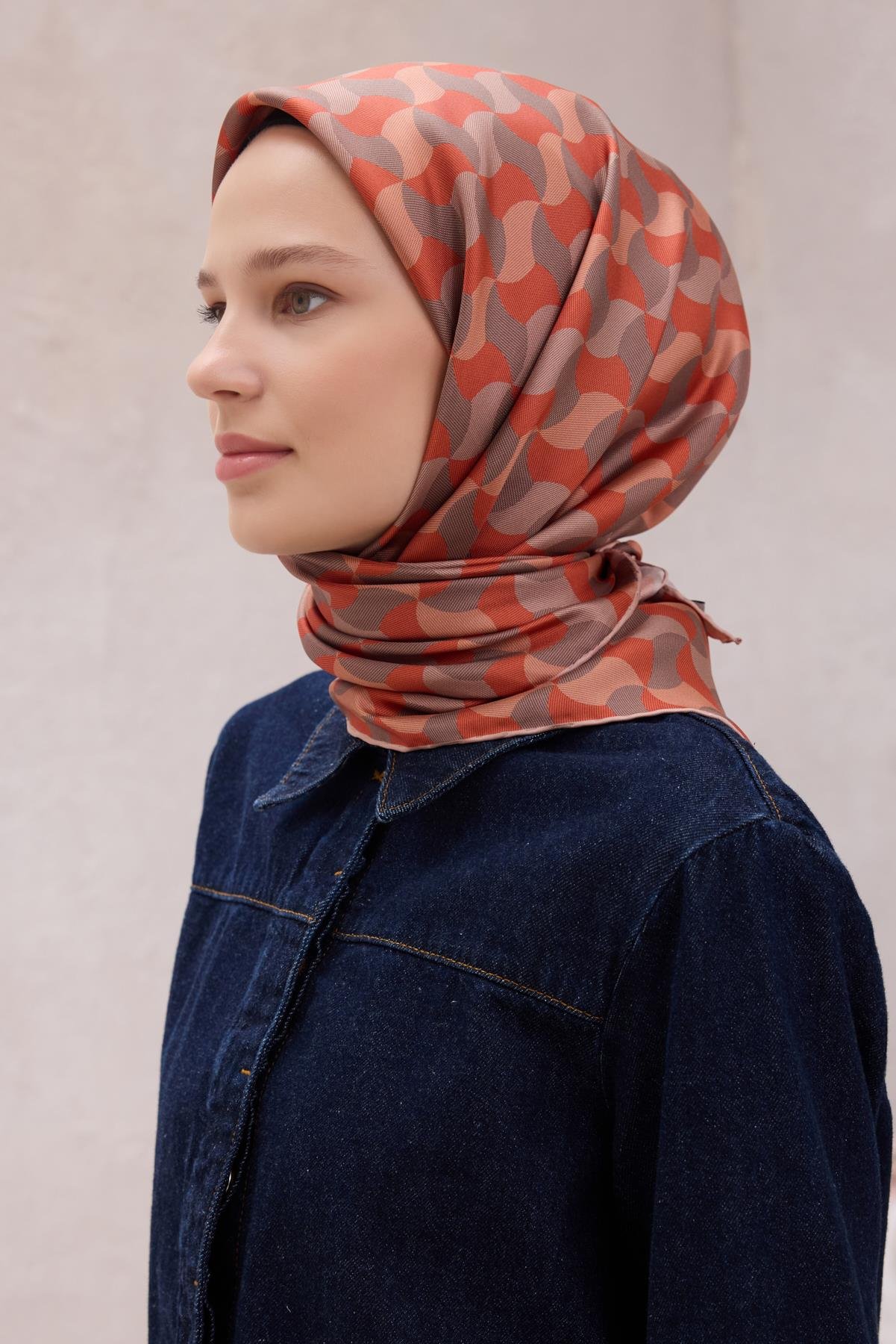 Belli Saf İpek Eşarp 4211-34