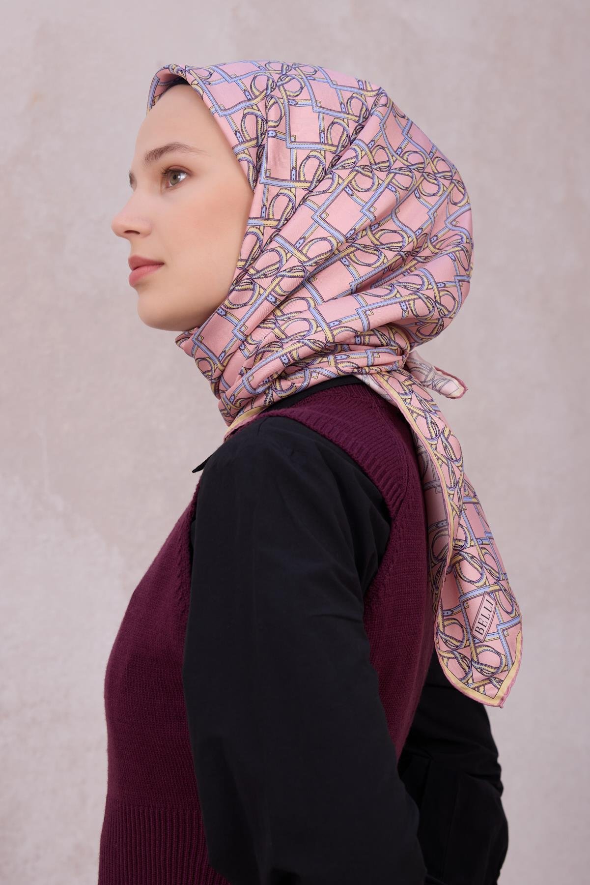 Belli Saf İpek Eşarp 4214-07