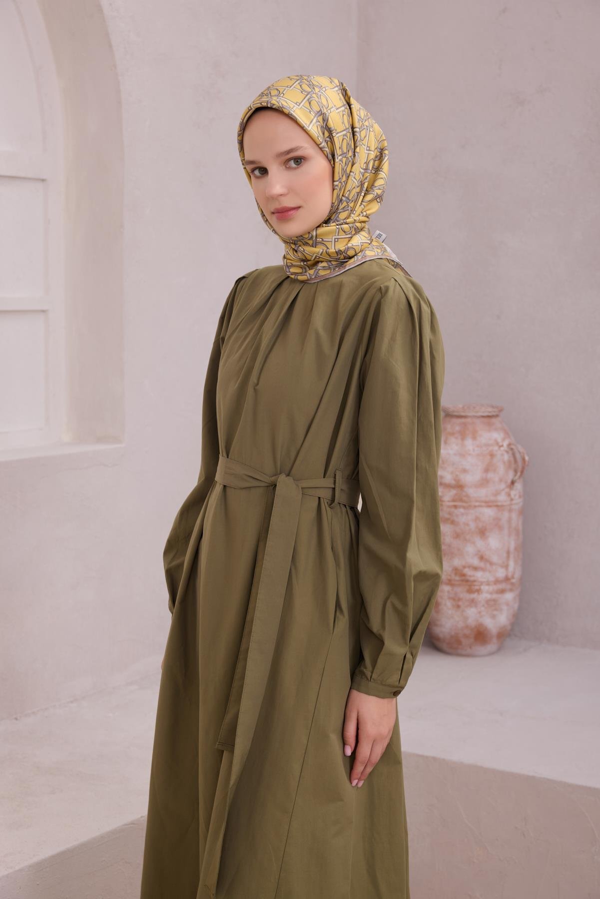 Belli Saf İpek Eşarp 4214-38
