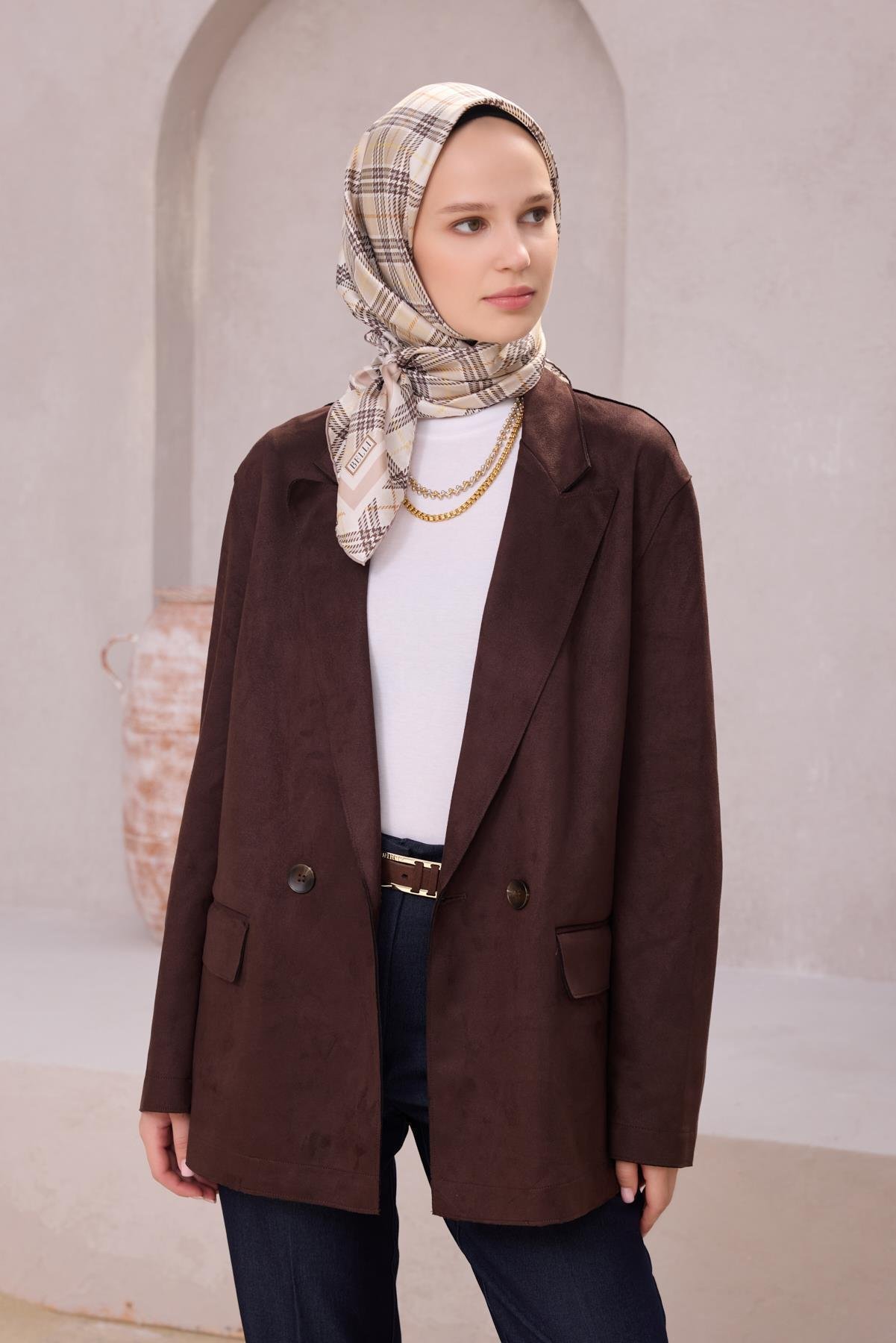 Belli Saf İpek Eşarp 4218-37