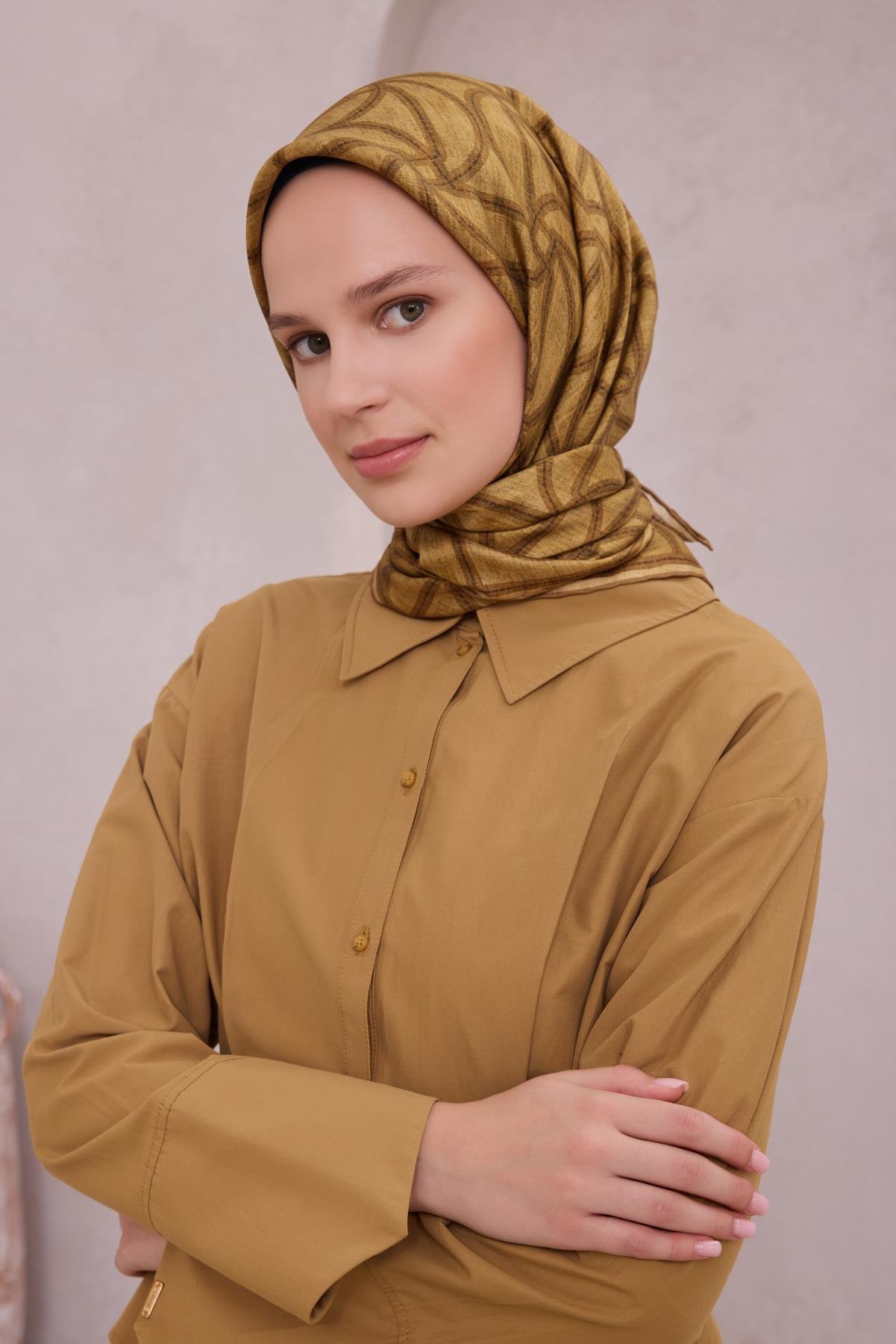 Belli Saf İpek Eşarp 4221-02