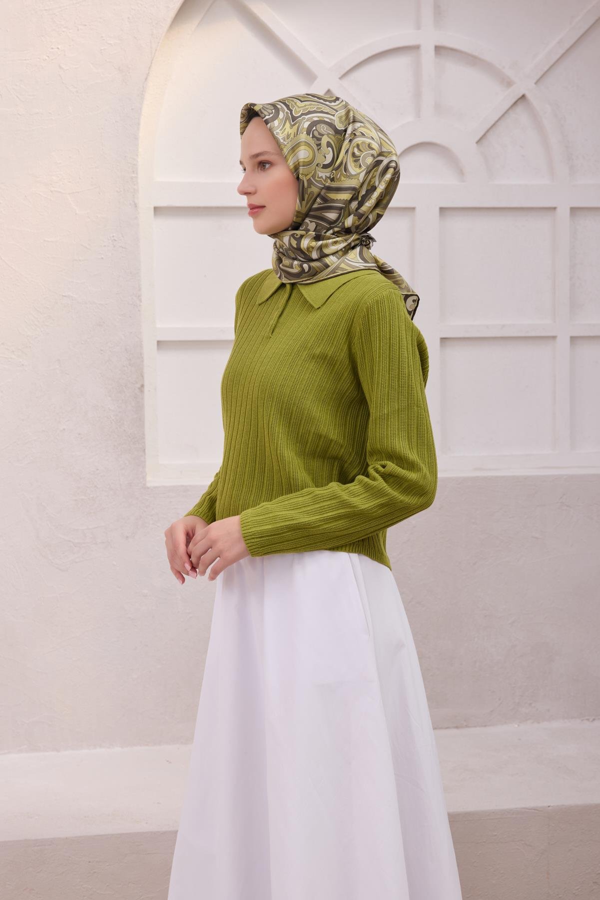 Belli Saf İpek Eşarp 4222-87