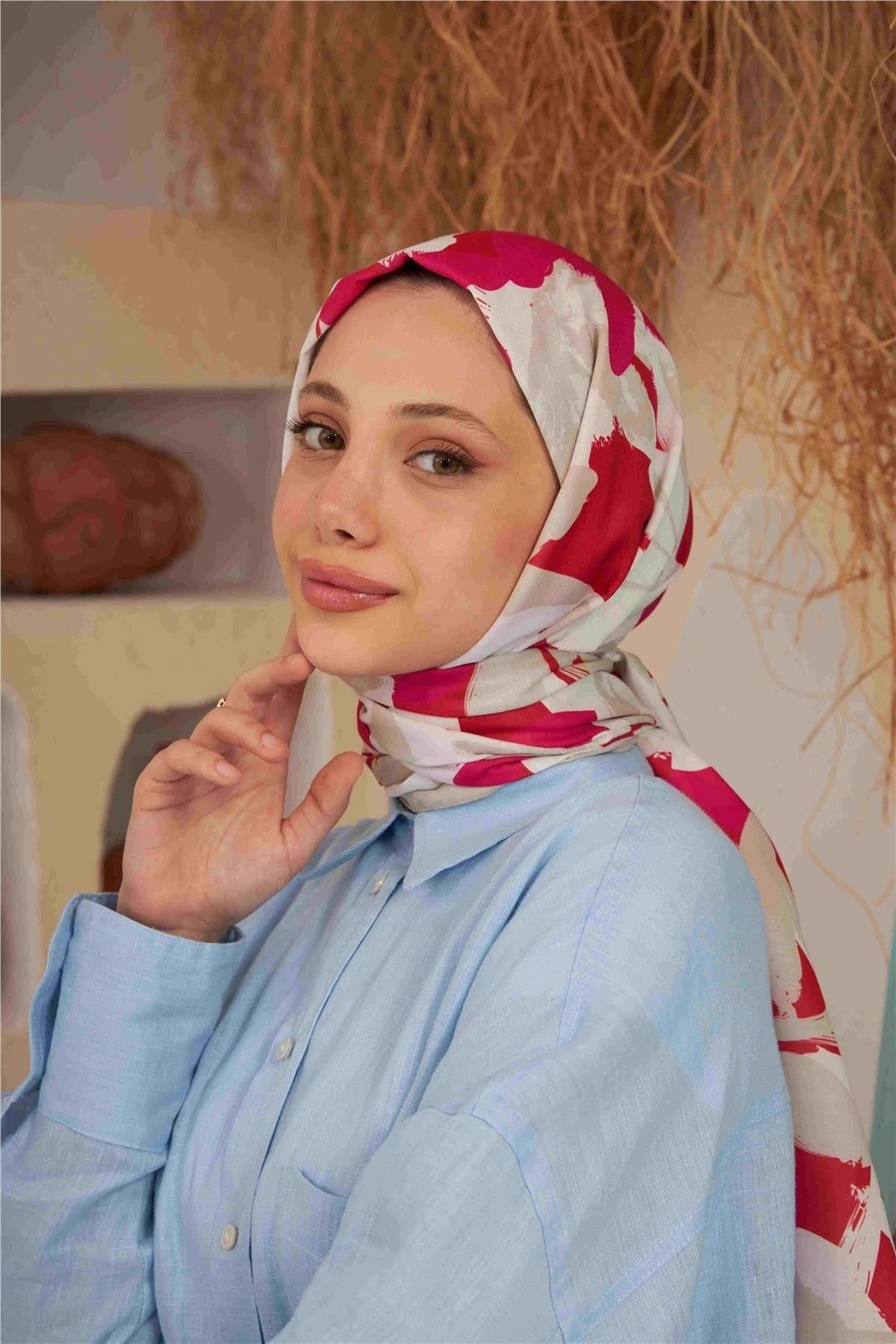 Comfort Arya Şal Krem Kiraz Pembe 3028-13