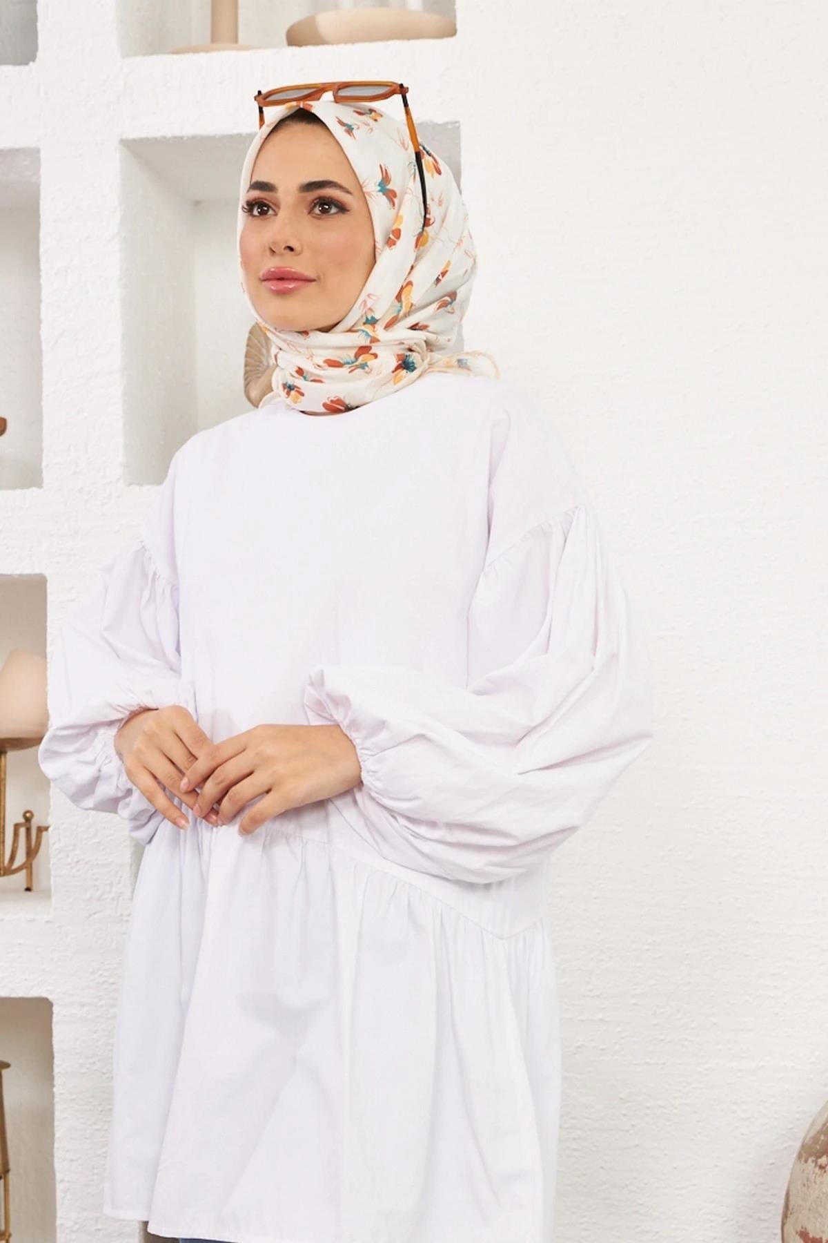 Daisy Kavuniçi Pamuk Viskon Eşarp
