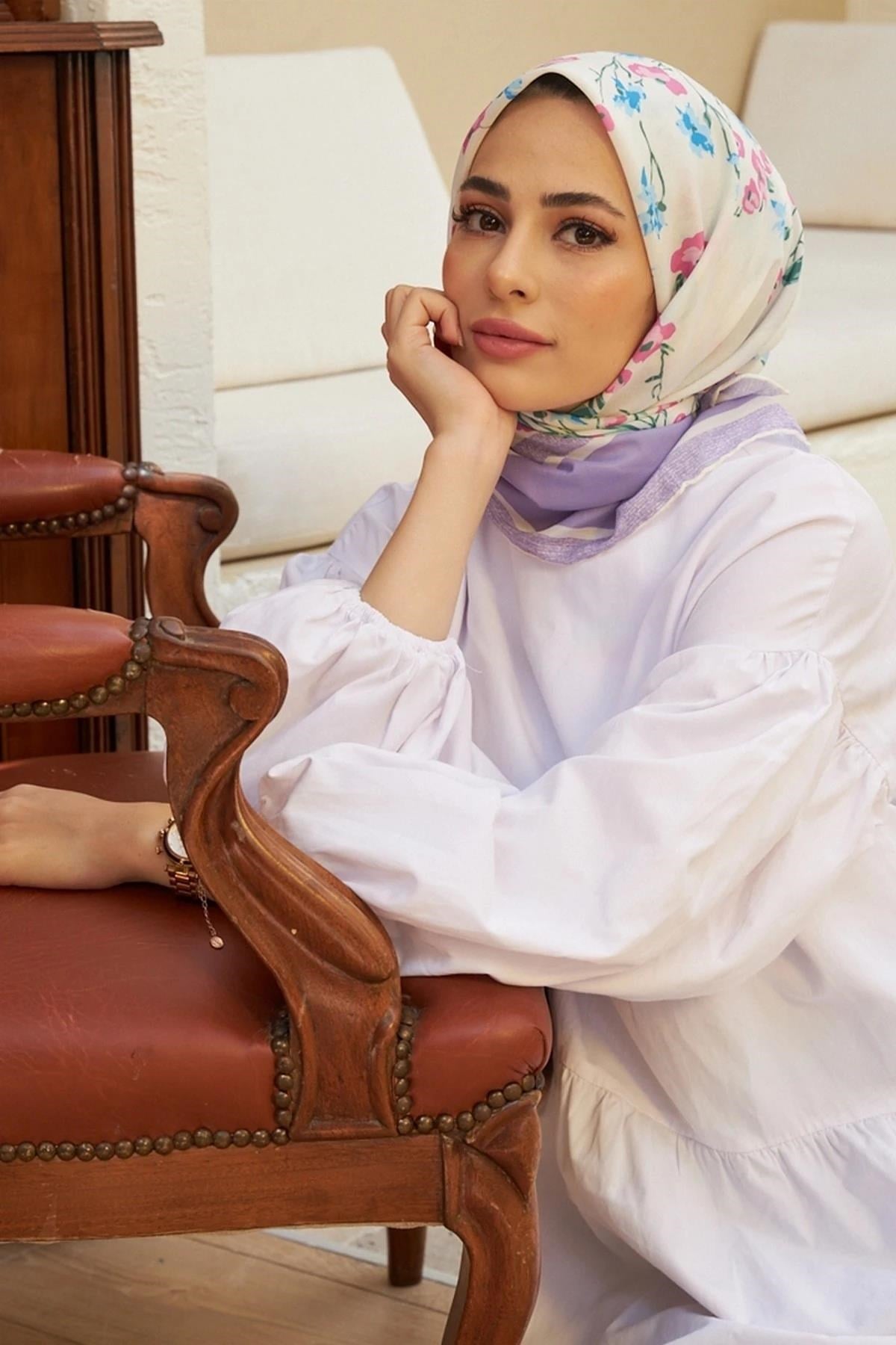 Dior Lila Pamuk Viskon Eşarp