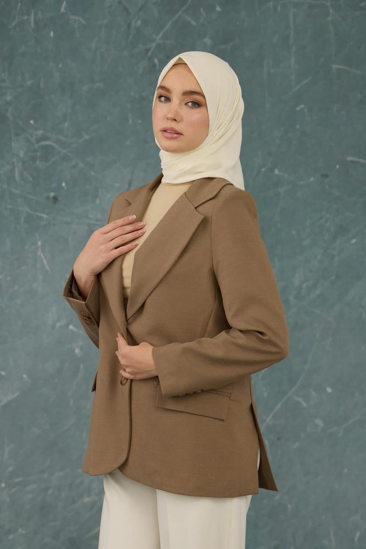 Ekru Comfy Yok Eşarp - 10001-05