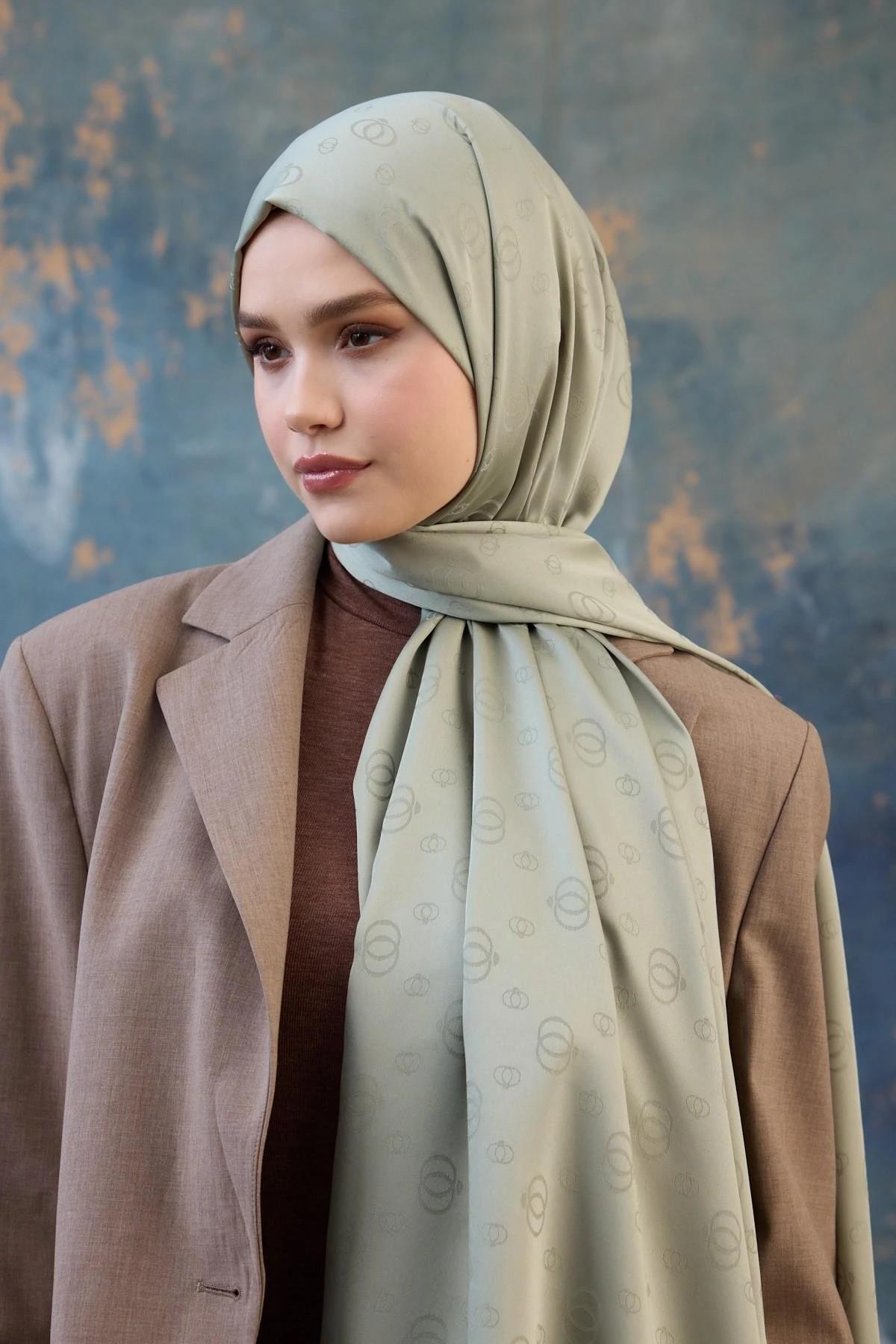 Fall Winter İpeksi Jakar Şal Çağla Yeşili 9018-20