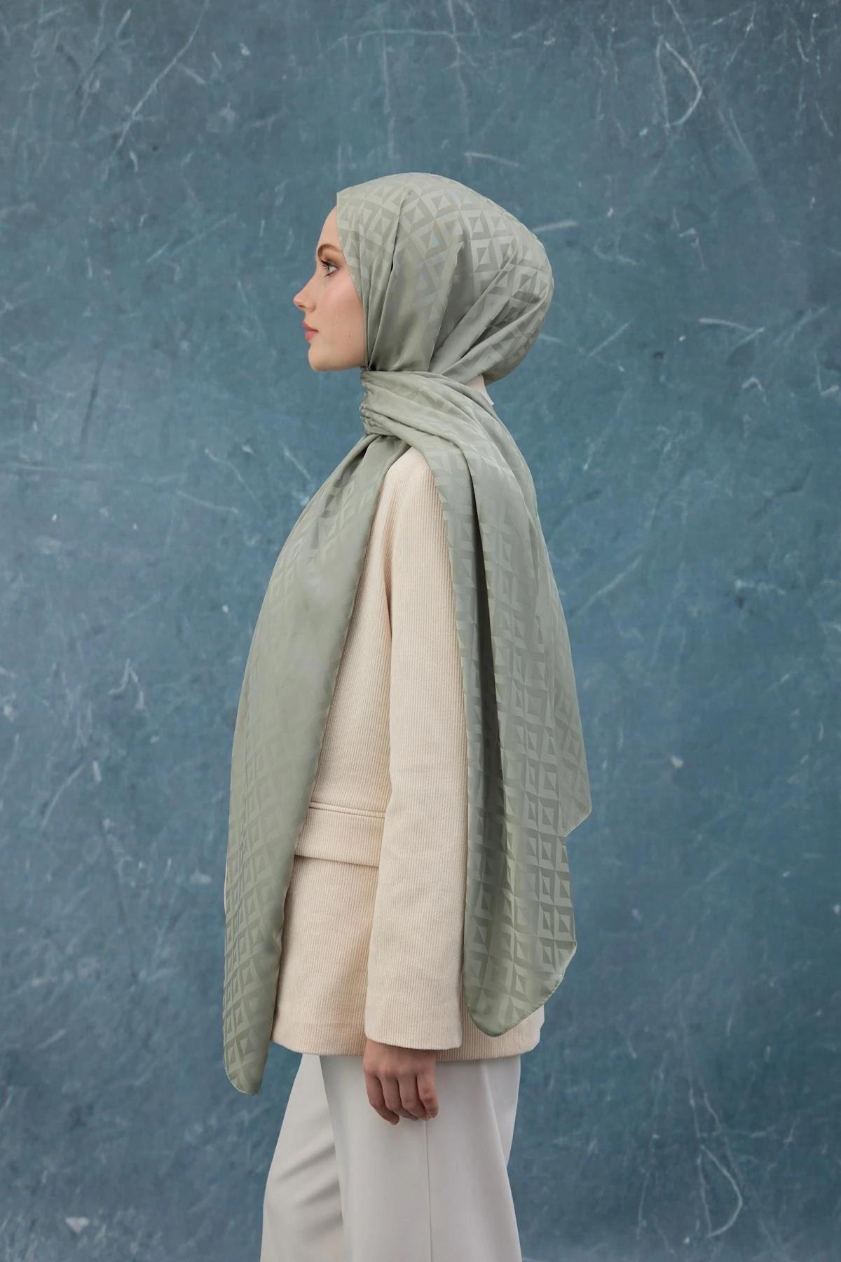 Fall Winter İpeksi Jakar Şal Çağla Yeşili 9019-20