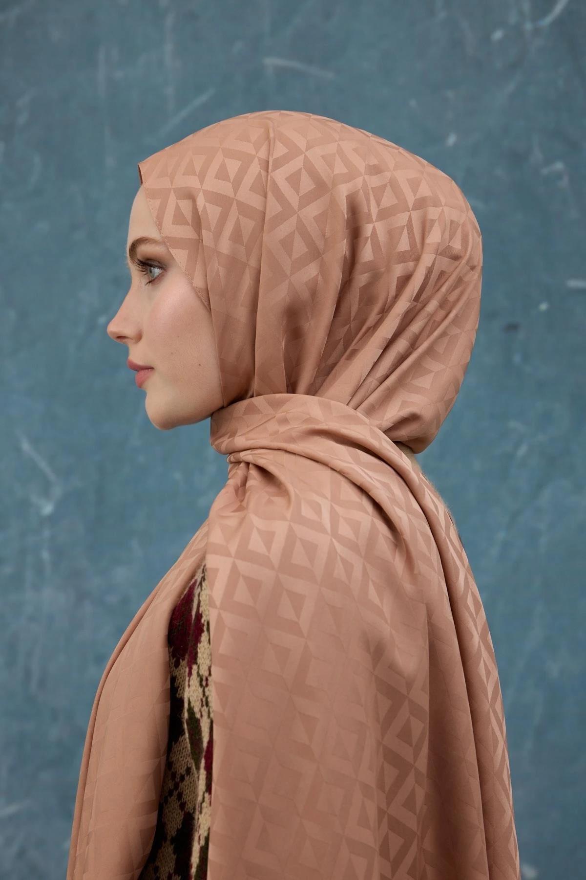 Fall Winter İpeksi Jakar Şal Karamel 9019-16