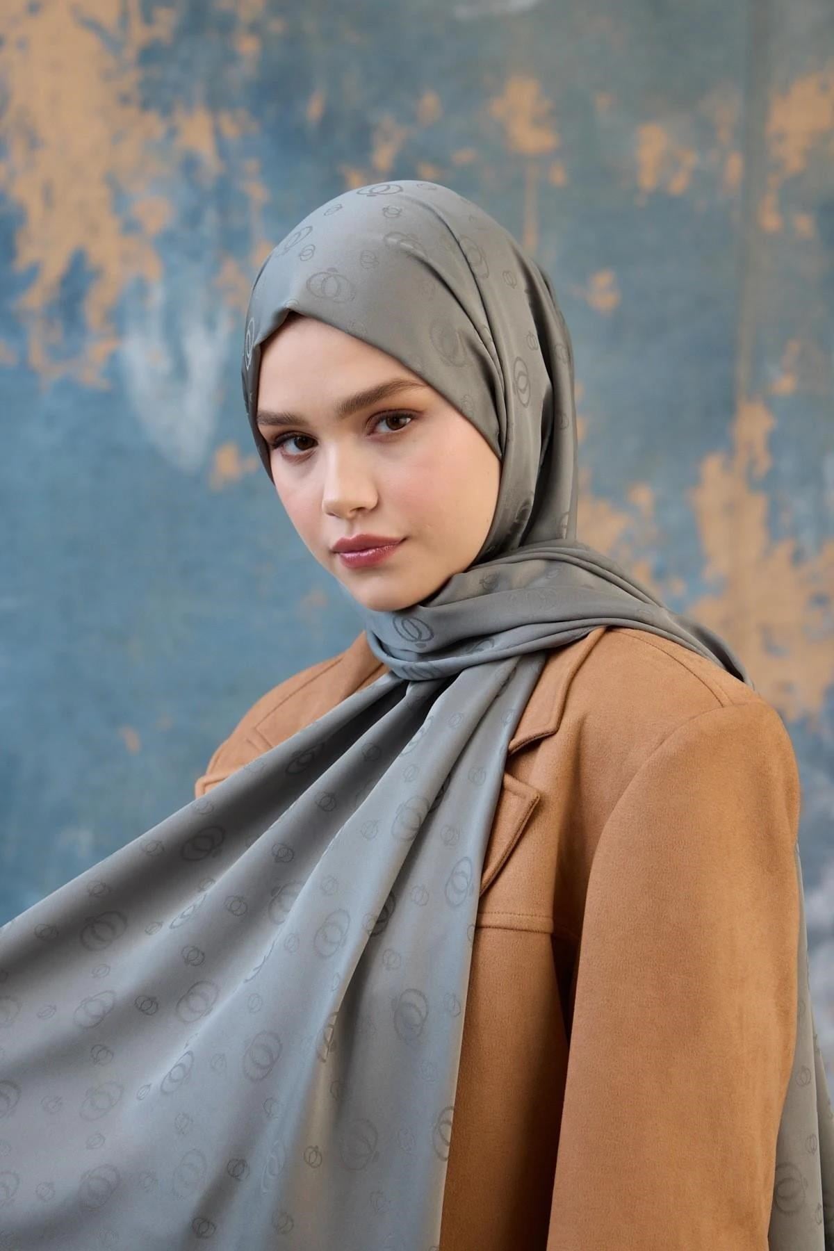 Fall Winter İpeksi Jakar Şal Yosun Yeşili 9018-21