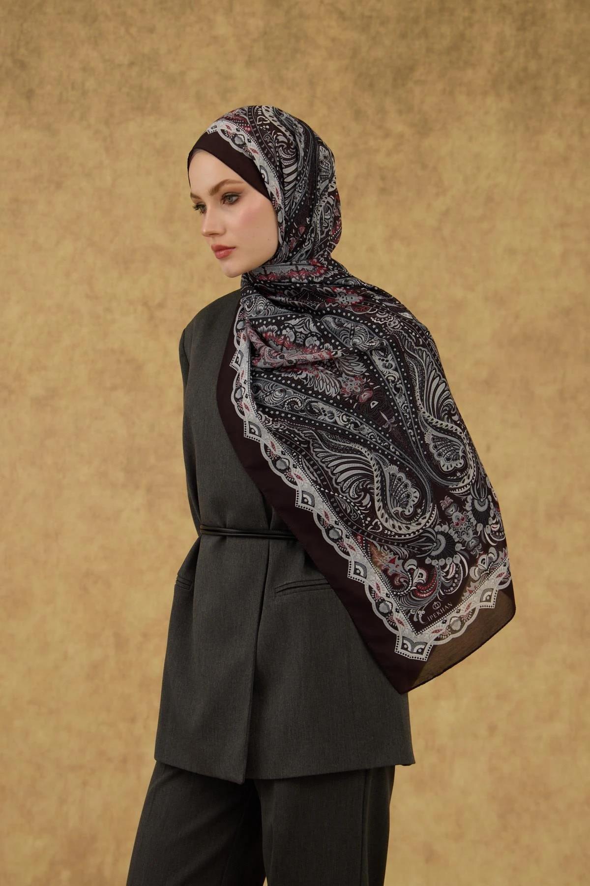 İpekhan Soft Şal Acı Kahve Gri 3052-02