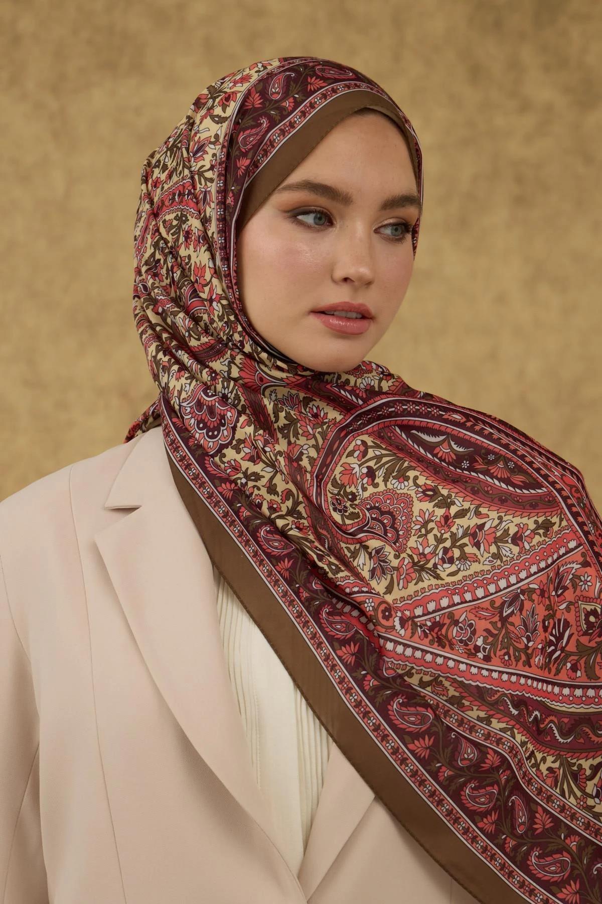 İpekhan Soft Şal Haki Mürdüm 3051-05