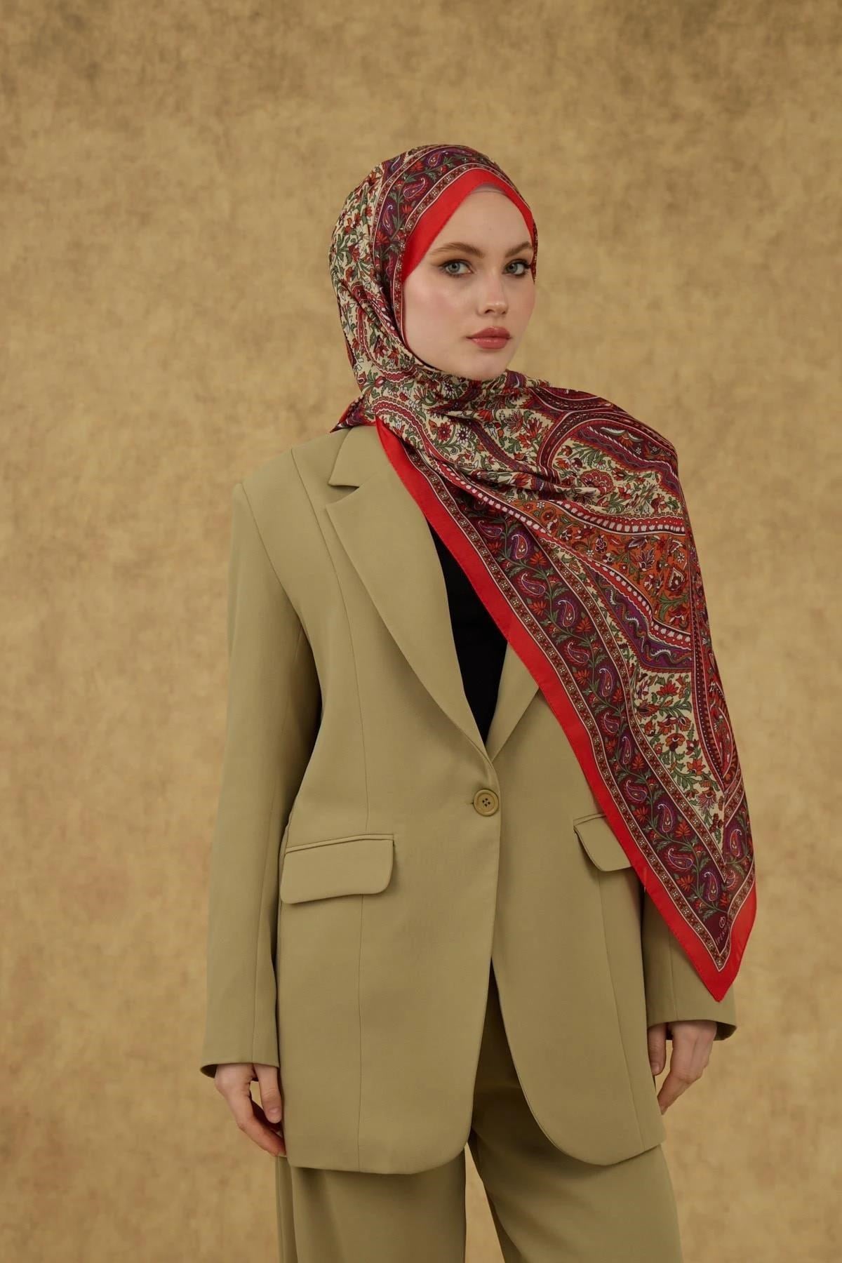 İpekhan Soft Şal Kırmızı Bordo 3051-08