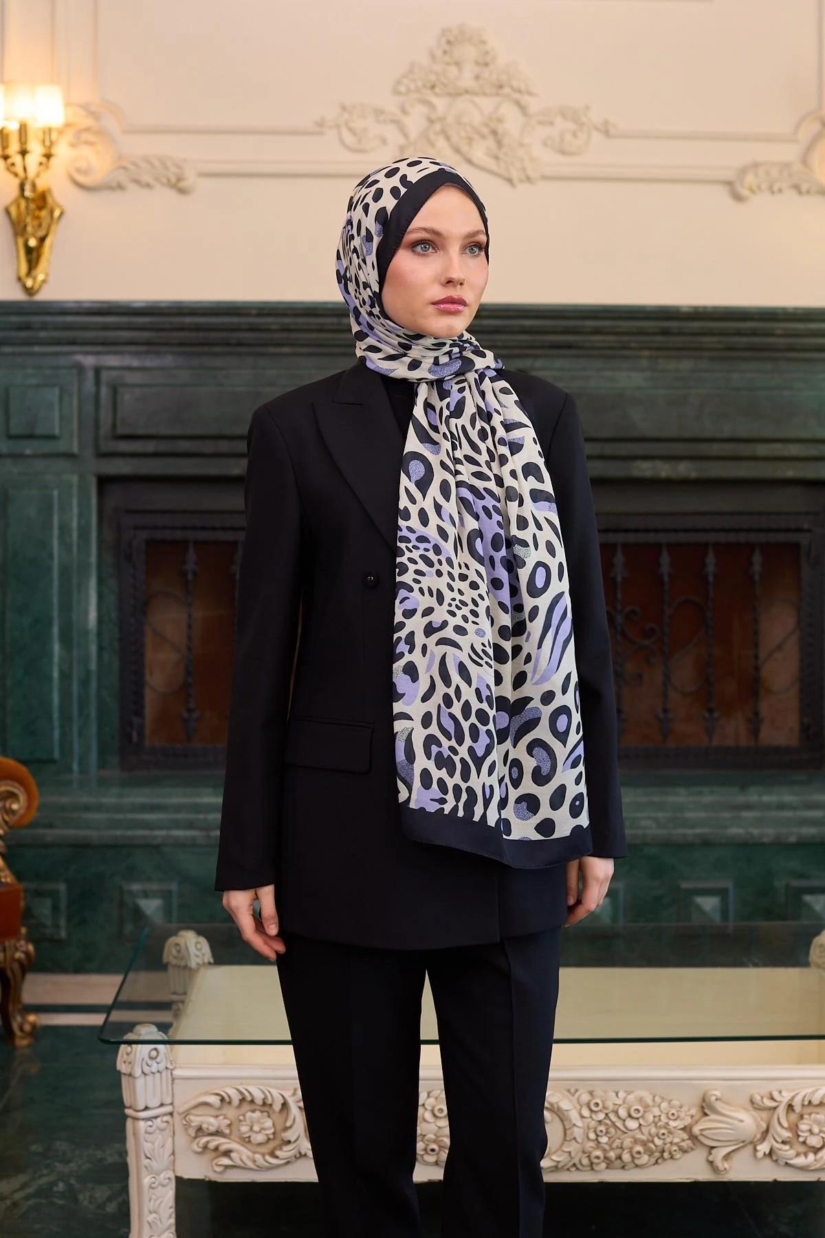 İpekhan Soft Şal Krem Lila 3050-10