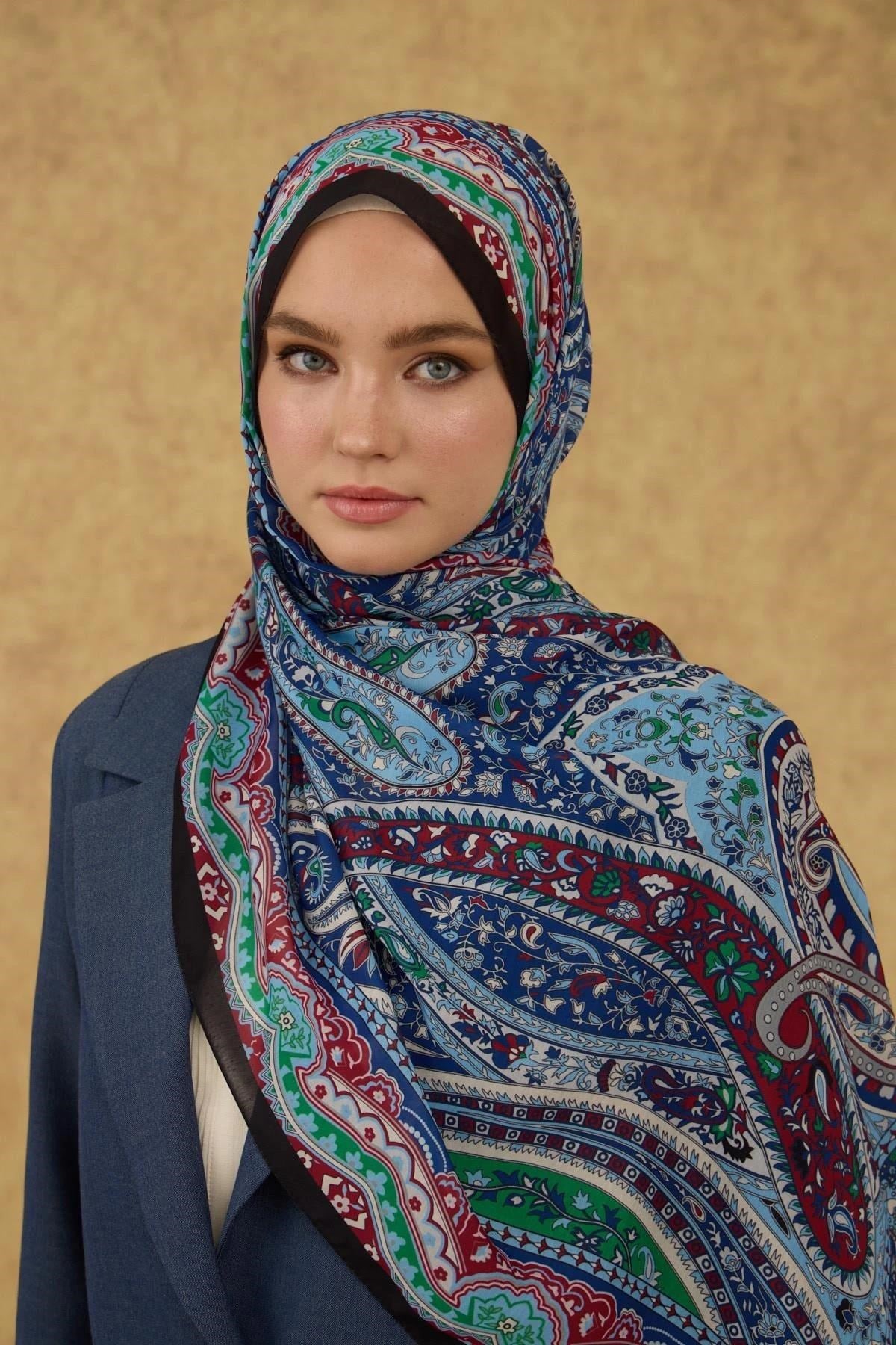 İpekhan Soft Şal Siyah Mavi 3053-16