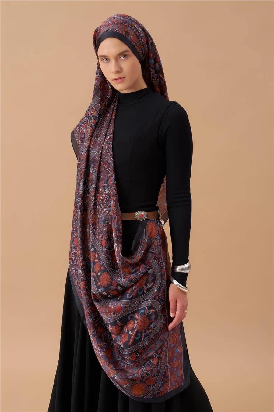 Jardin Secret Collection Hint Vual İpek Şal 5011-10