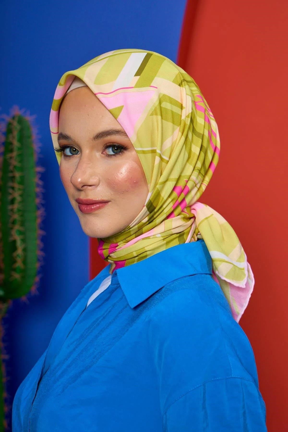 Marrakech Koleksiyon Soft Eşarp Kiraz Pembe Keten 1208-04