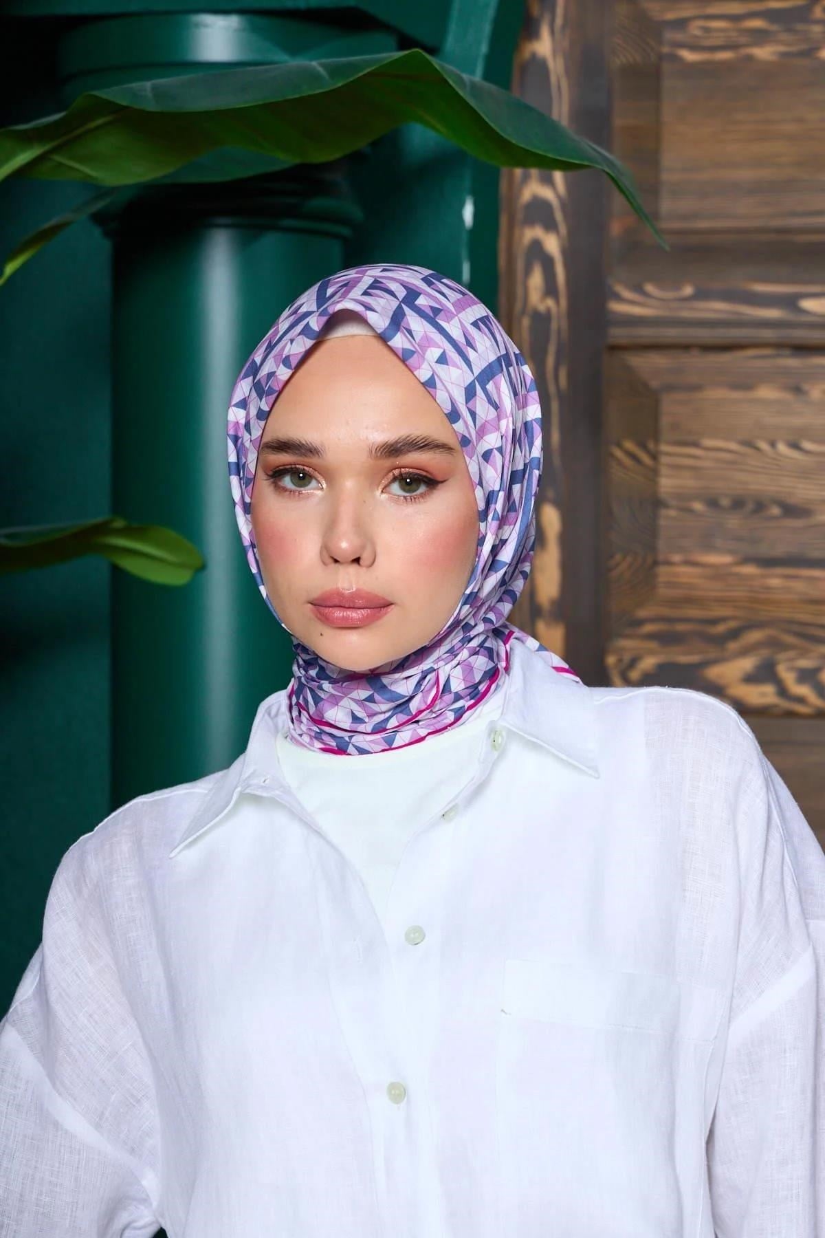Marrakech Koleksiyon Soft Eşarp Pembe Mor 1203-09