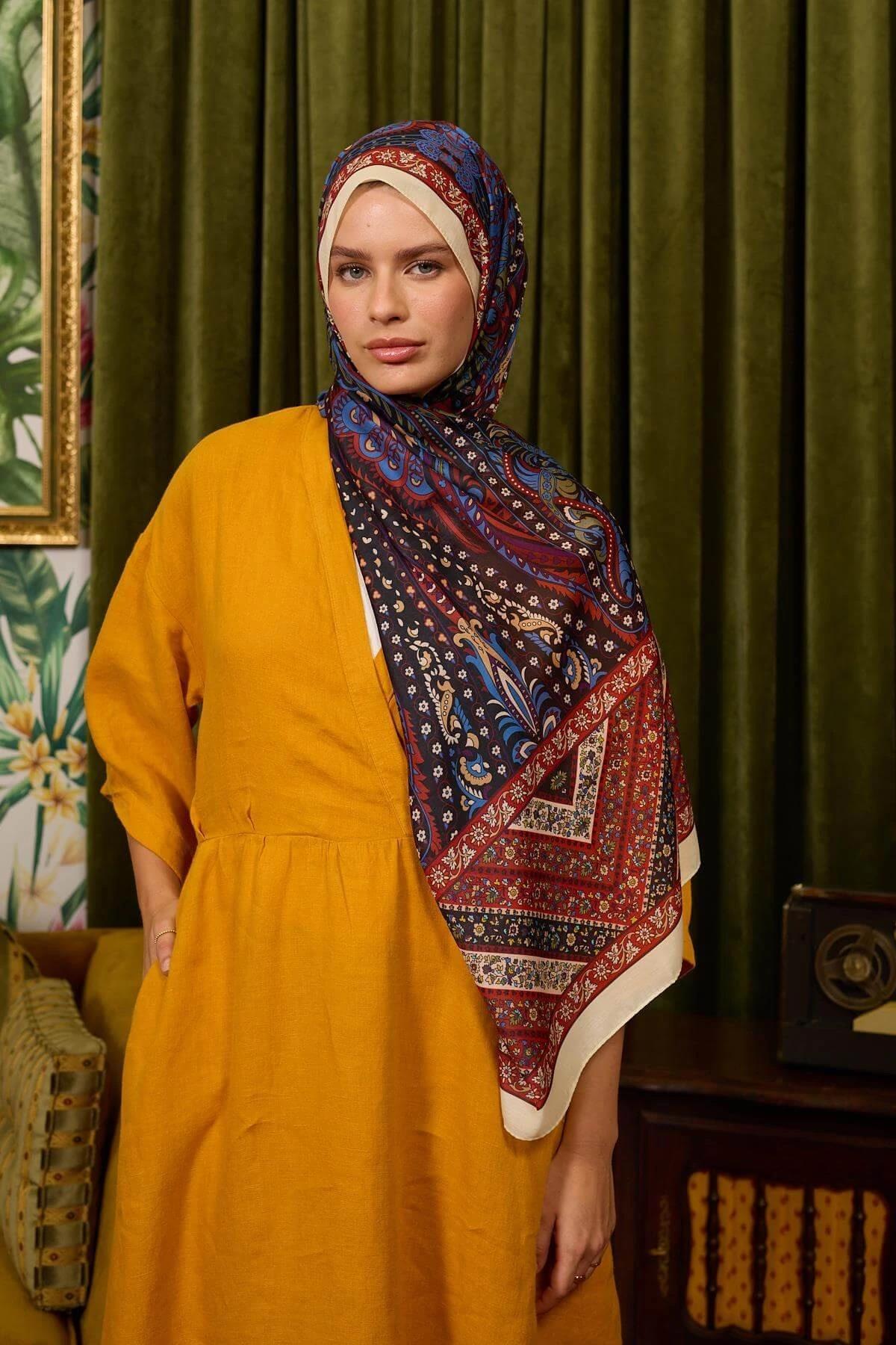 Marrakech Koleksiyon Soft Şal Acı Kahve Bordo 3047-14