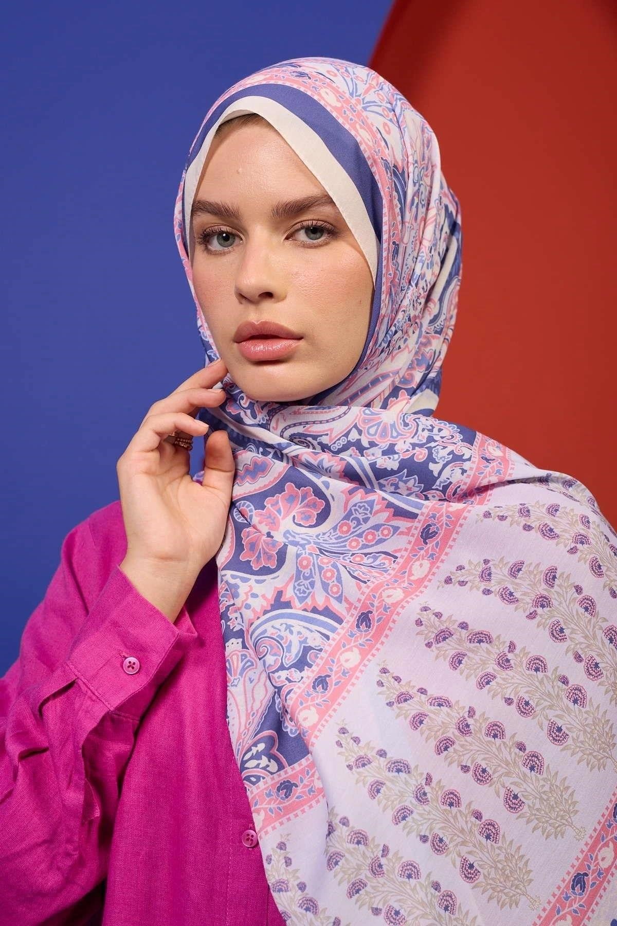 Marrakech Koleksiyon Soft Şal Açık Pembe Mor 3049-12